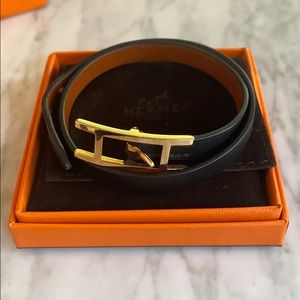 Authentic Hermes Behapi Double Tour Bracelet
